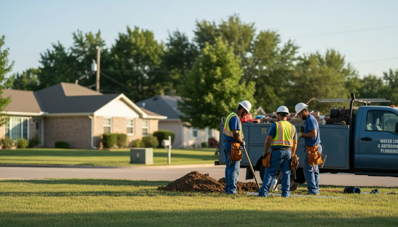 Residential water line and bathroom plumbing service in Sheldon, VT